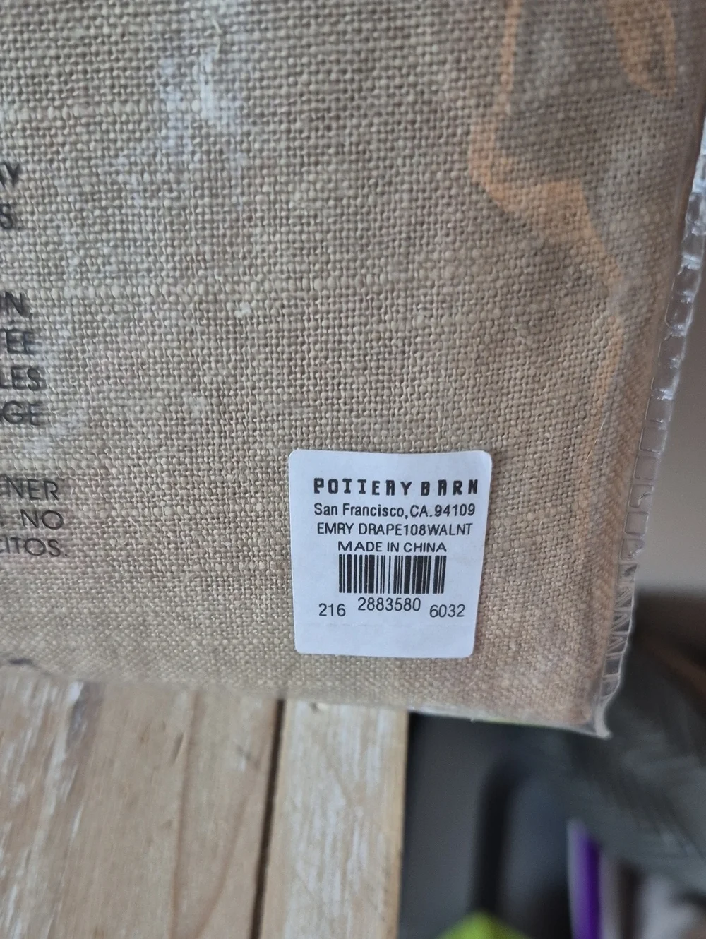 Pottery Barn 2 Emery  3 In 1 Pole Top Curtains Walnut Linen Blend 50 X 108 In L